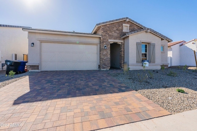 view of front of house featuring a garage