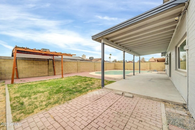 view of patio / terrace with a fenced backyard