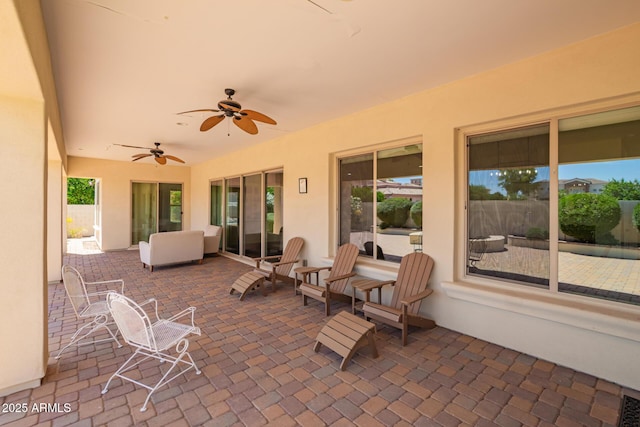2457 E Melrose St, Mesa, AZ 85213 - view of patio / terrace with a ceiling fan