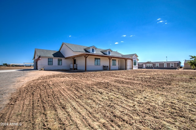 view of single story home