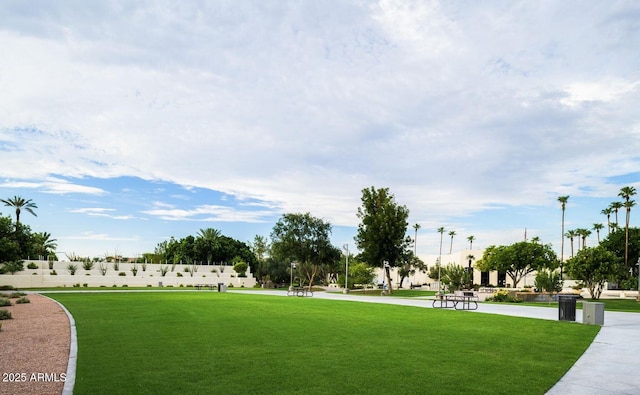 surrounding community featuring a yard