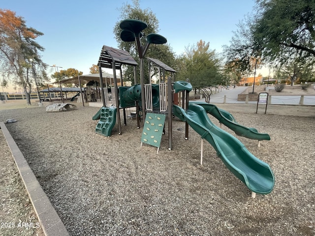 view of jungle gym