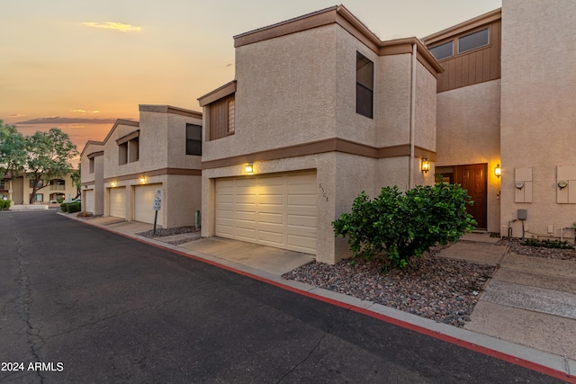 view of front of home featuring a garage