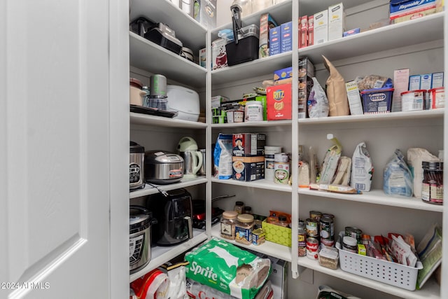 view of pantry