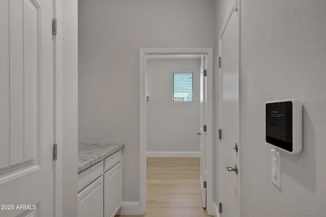 interior space featuring light hardwood / wood-style floors