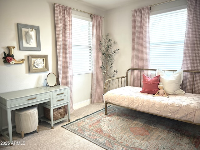 view of carpeted bedroom