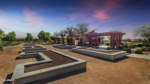 view of property's community featuring a pergola