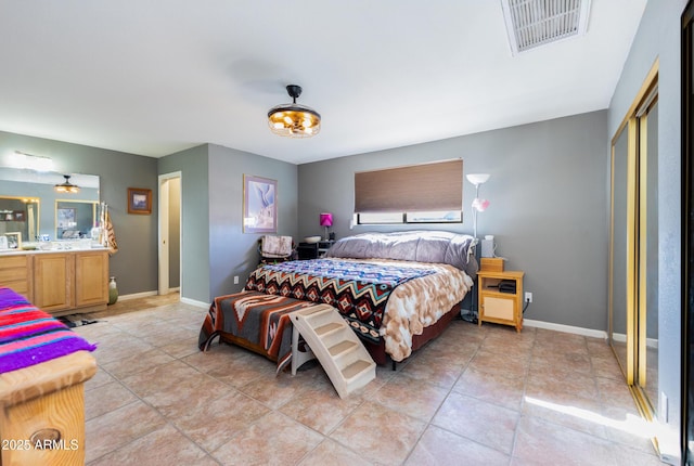 view of tiled bedroom