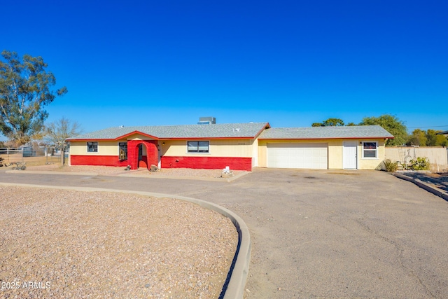 ranch-style house with a garage