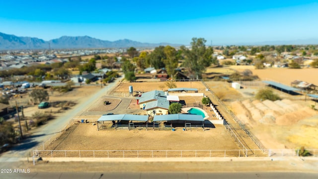 aerial view featuring a mountain view