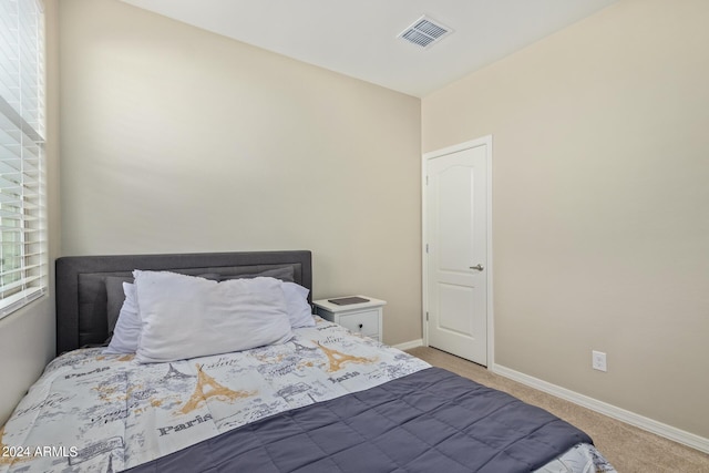 bedroom with carpet floors