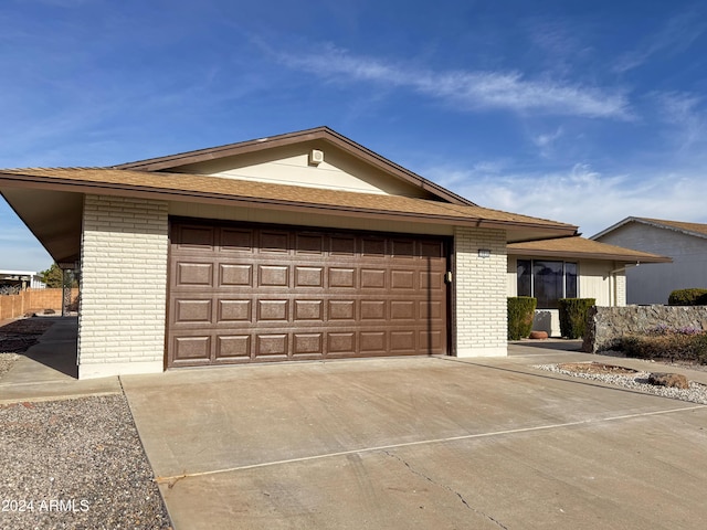 view of front of home featuring a garage