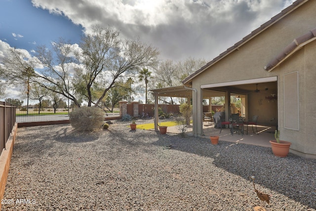 view of yard with a patio area