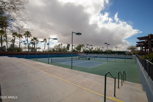 view of tennis court