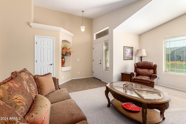 view of carpeted living room