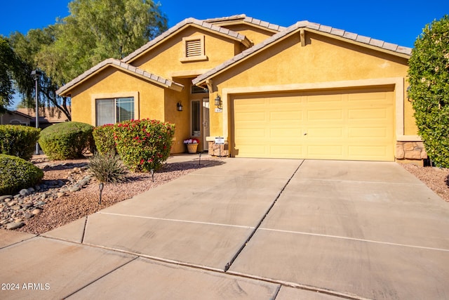 view of front of house featuring a garage