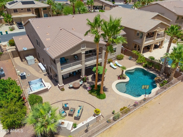 21841 N Ingram Ct, Maricopa, AZ 85138 - aerial view of residential area with a pool