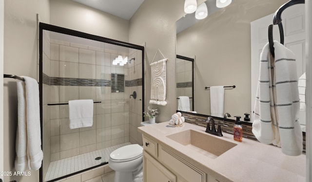 4341 E Evelyn St, Gilbert, AZ 85295 - bathroom featuring vanity and a shower stall