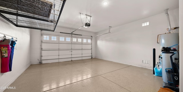 4341 E Evelyn St, Gilbert, AZ 85295 - garage with a garage door opener and gas water heater