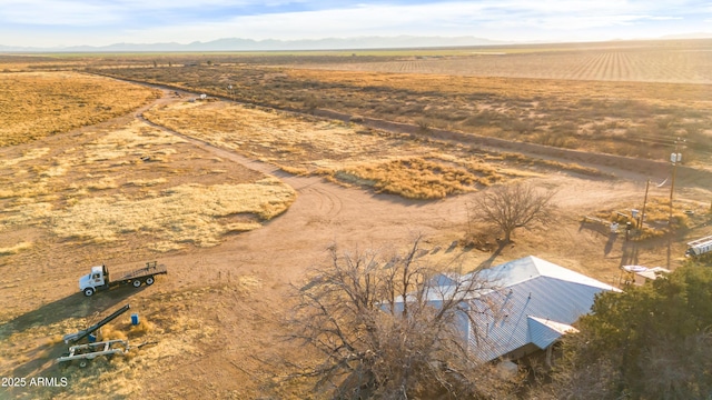 aerial view with a rural view