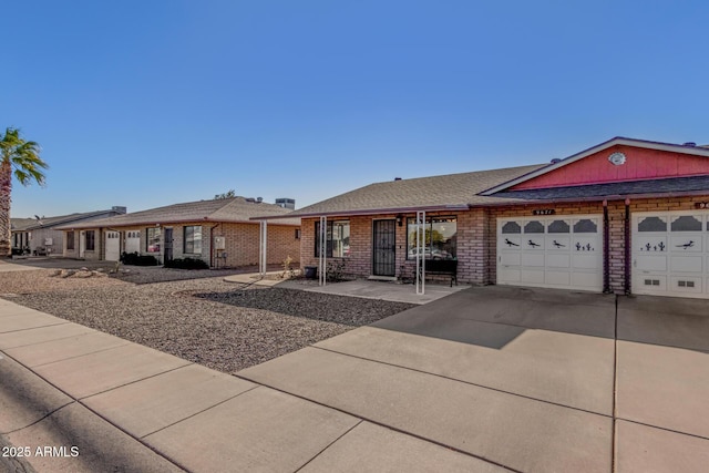 ranch-style home with a garage