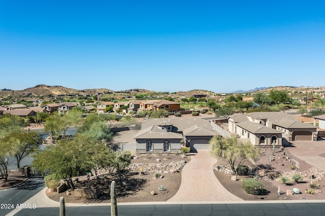 4126 S Last Chance Trl, Gold Canyon, AZ 85118 - aerial view of residential area featuring a mountain backdrop