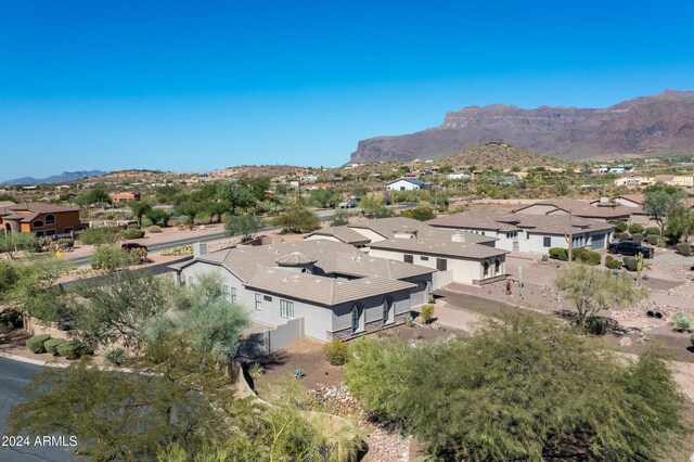 4126 S Last Chance Trl, Gold Canyon, AZ 85118 - aerial view of residential area featuring a mountainous background