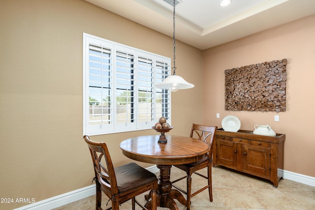 4126 S Last Chance Trl, Gold Canyon, AZ 85118 - dining room with baseboards and light tile patterned flooring