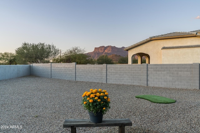 4126 S Last Chance Trl, Gold Canyon, AZ 85118 - fenced backyard featuring a mountain view