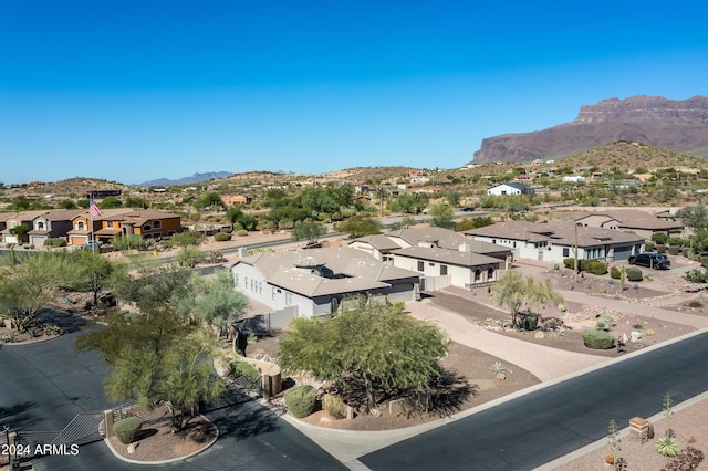 4126 S Last Chance Trl, Gold Canyon, AZ 85118 - aerial perspective of suburban area featuring a mountain backdrop