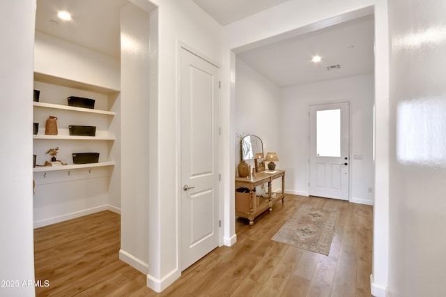 28722 N 133rd Ln, Peoria, AZ 85383 - foyer featuring baseboards, visible vents, and light wood finished floors