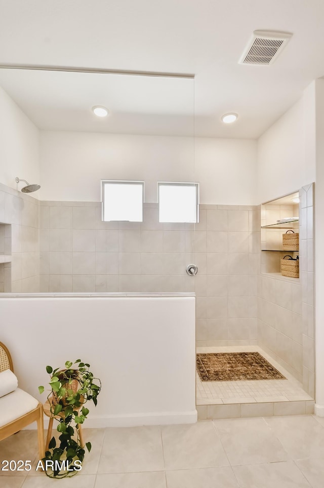 28722 N 133rd Ln, Peoria, AZ 85383 - full bath featuring visible vents, a walk in shower, and tile patterned flooring