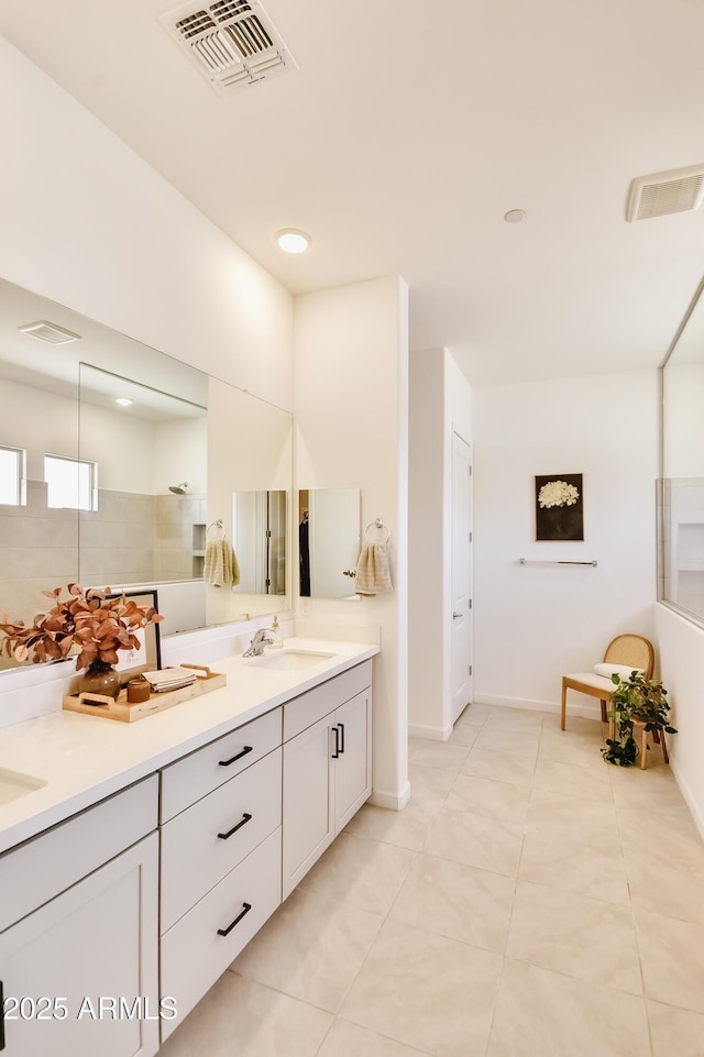 28722 N 133rd Ln, Peoria, AZ 85383 - full bathroom featuring visible vents, a sink, and double vanity