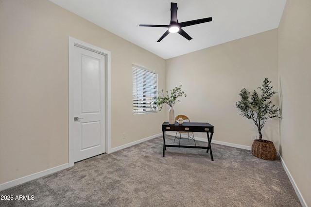 8027 W Northview Ave, Glendale, AZ 85303 - office area featuring a ceiling fan and carpet floors