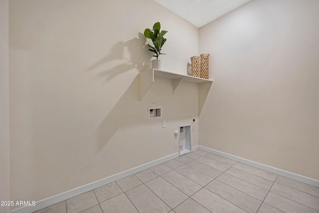 8027 W Northview Ave, Glendale, AZ 85303 - washroom featuring washer hookup, hookup for an electric dryer, light tile patterned floors, and gas dryer hookup
