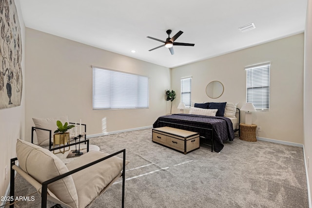 8027 W Northview Ave, Glendale, AZ 85303 - bedroom with carpet, ceiling fan, and recessed lighting