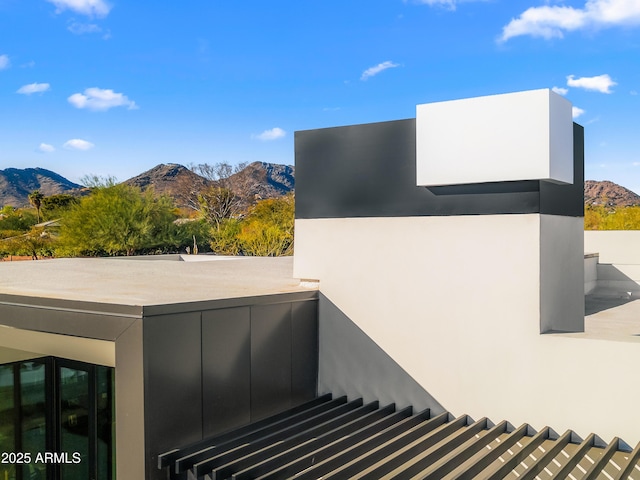 exterior space with a mountain view