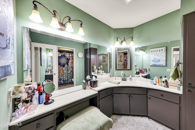 bathroom with vanity