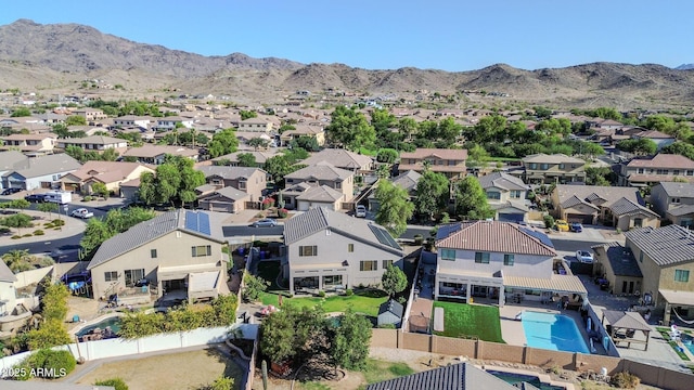 4408 W Summerside Rd, Laveen, AZ 85339 - aerial view of residential area featuring a mountain backdrop and a pool area
