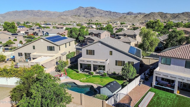 4408 W Summerside Rd, Laveen, AZ 85339 - aerial view of residential area featuring mountains and a pool