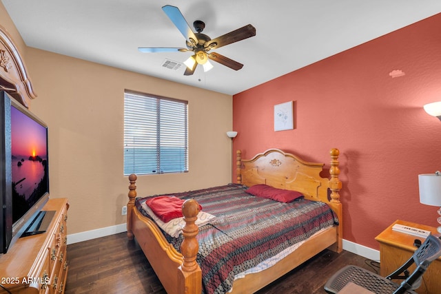 4408 W Summerside Rd, Laveen, AZ 85339 - bedroom with wood finished floors and ceiling fan