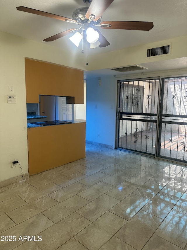 8110 N 31st Dr, Phoenix, AZ 85051 - unfurnished living room with ceiling fan and marble finish flooring