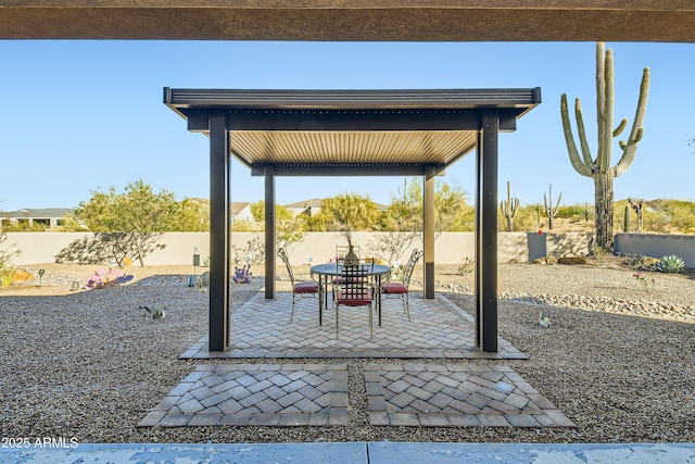 view of patio / terrace with a fenced backyard