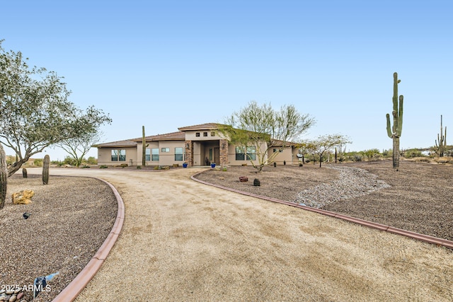 view of front of house with stucco siding