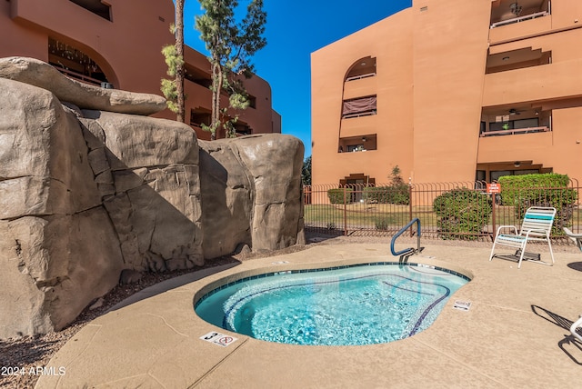 view of pool with a patio area