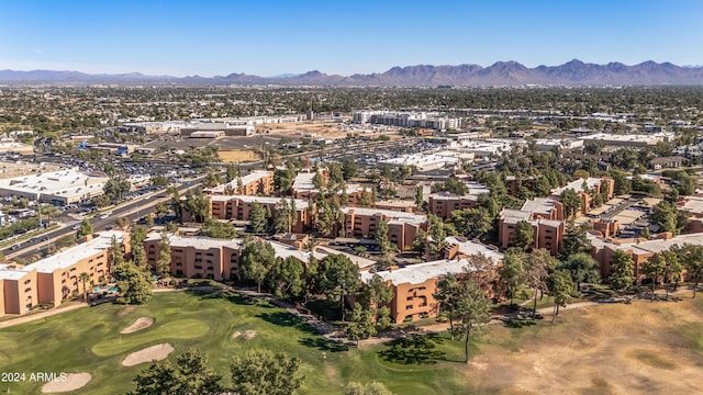 bird's eye view featuring a mountain view