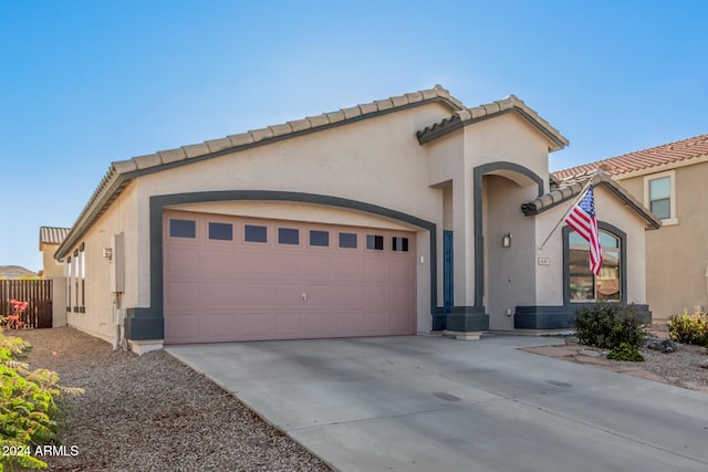 view of front of house featuring a garage