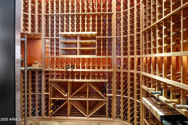 view of wine room