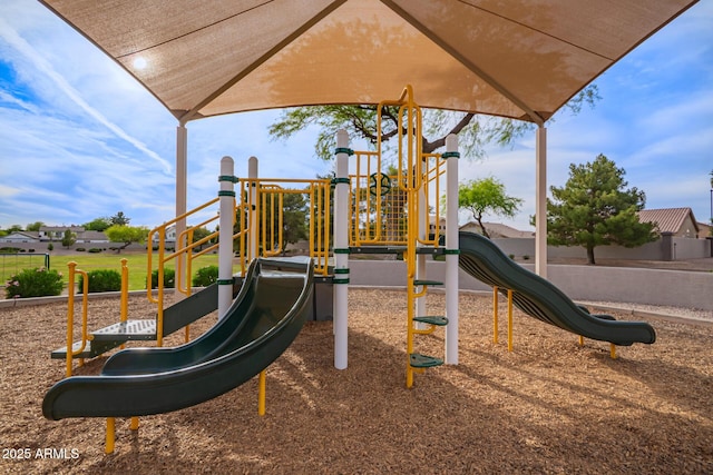 view of community jungle gym