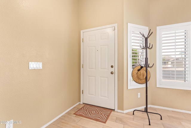 entryway with baseboards